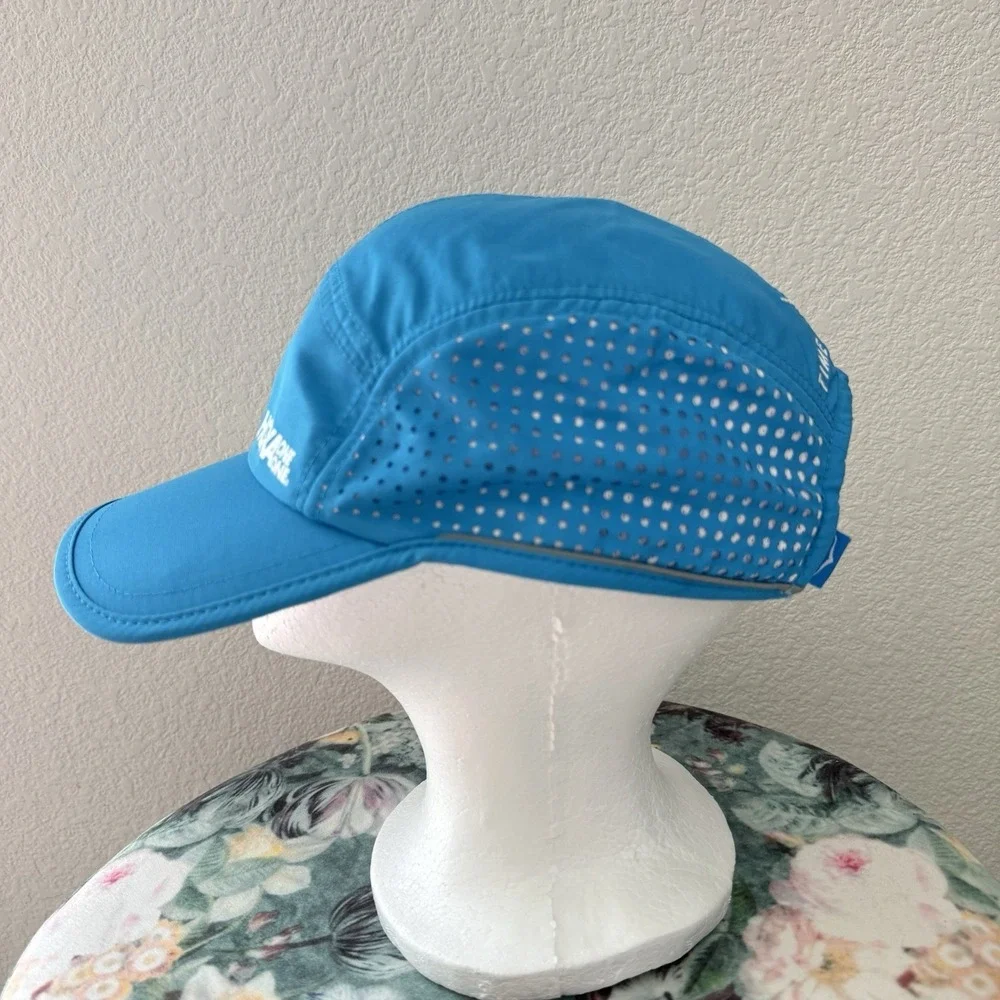 Hoka One One Flexible Adjustable Running Hat Blue EUC